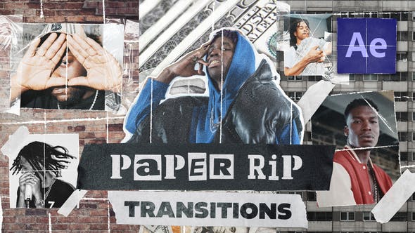 Paper Rip Transitions (Vertical) - Videohive 52956034 Download