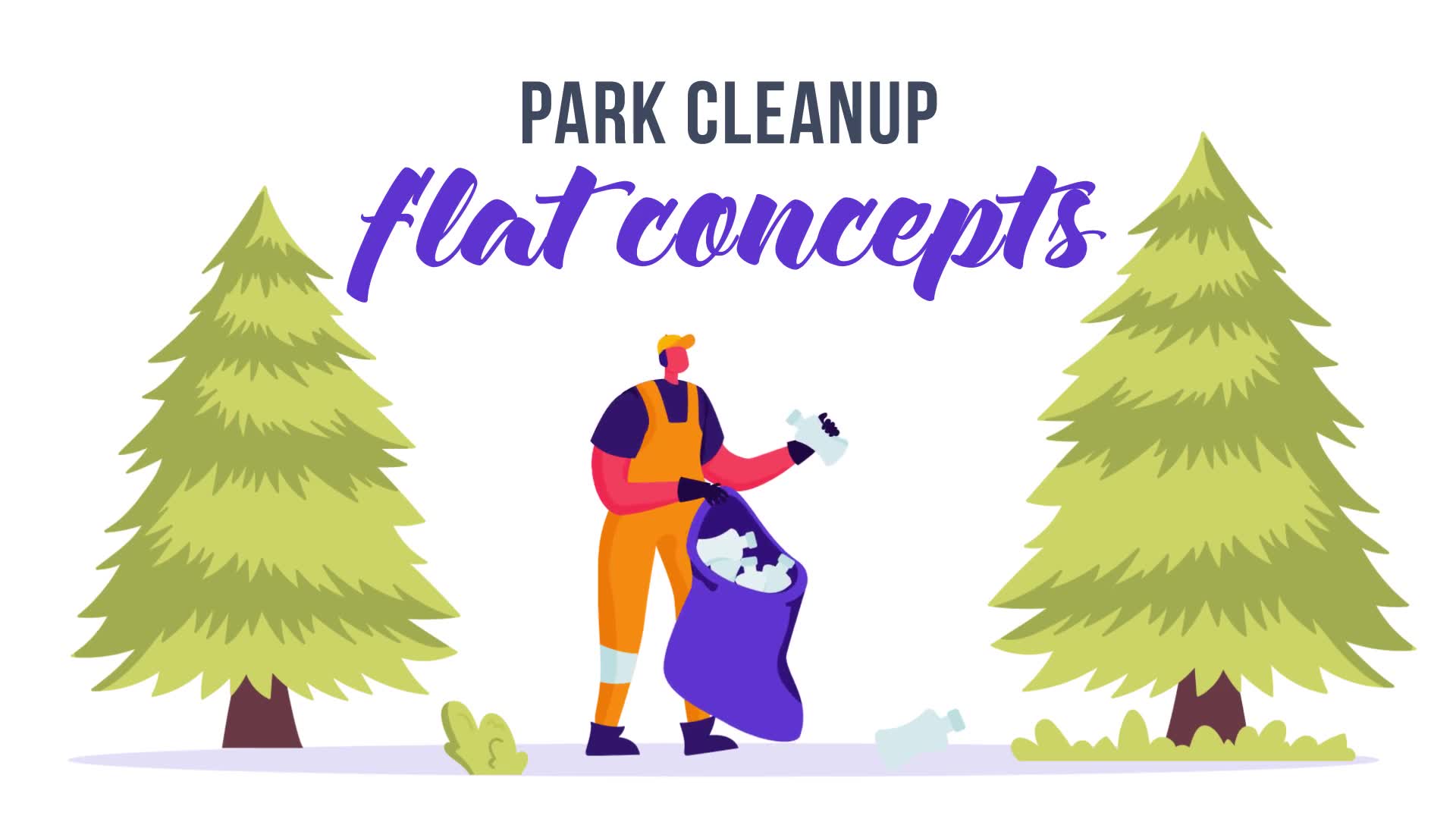 Park cleanup Flat Concept Videohive 33032368 After Effects Image 2