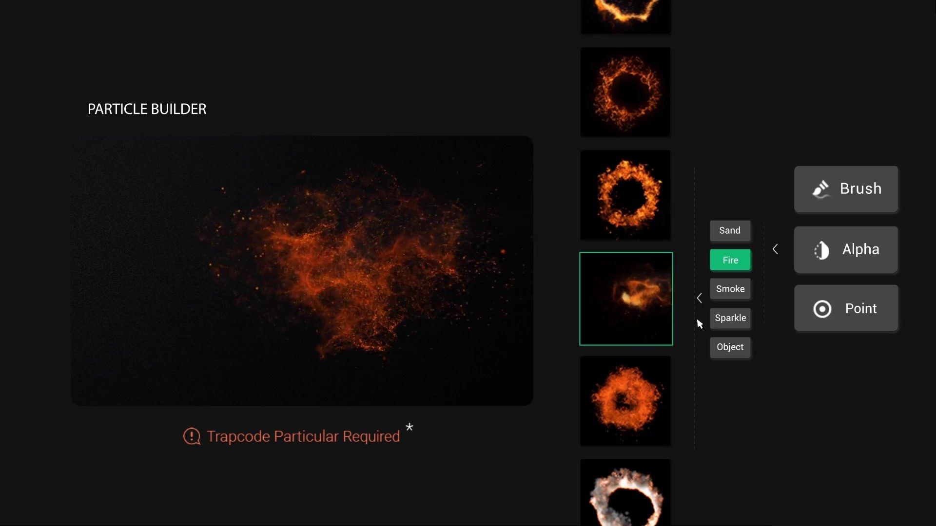 Particle Builder | Elemental Gear: Fire Sand Smoke Particular Presets - Download Videohive 14664200