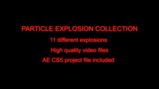 Particle Explosions Collection Videohive 11239391 Motion Graphics Image 1