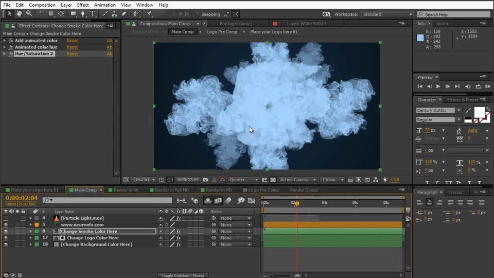 Particle Smoke Glitch Logo Reveal - Download Videohive 8206378