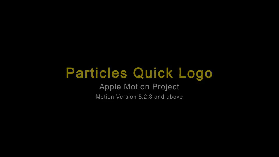 Particles Quick Logo Apple Motion - Download Videohive 15350715