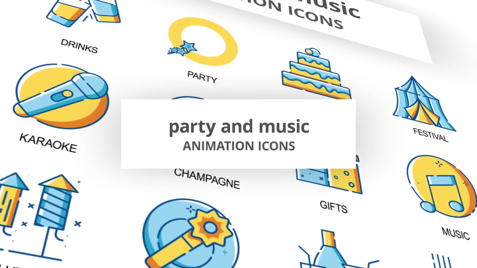Party & Music Animation Icons Videohive 30260926 After Effects Image 1
