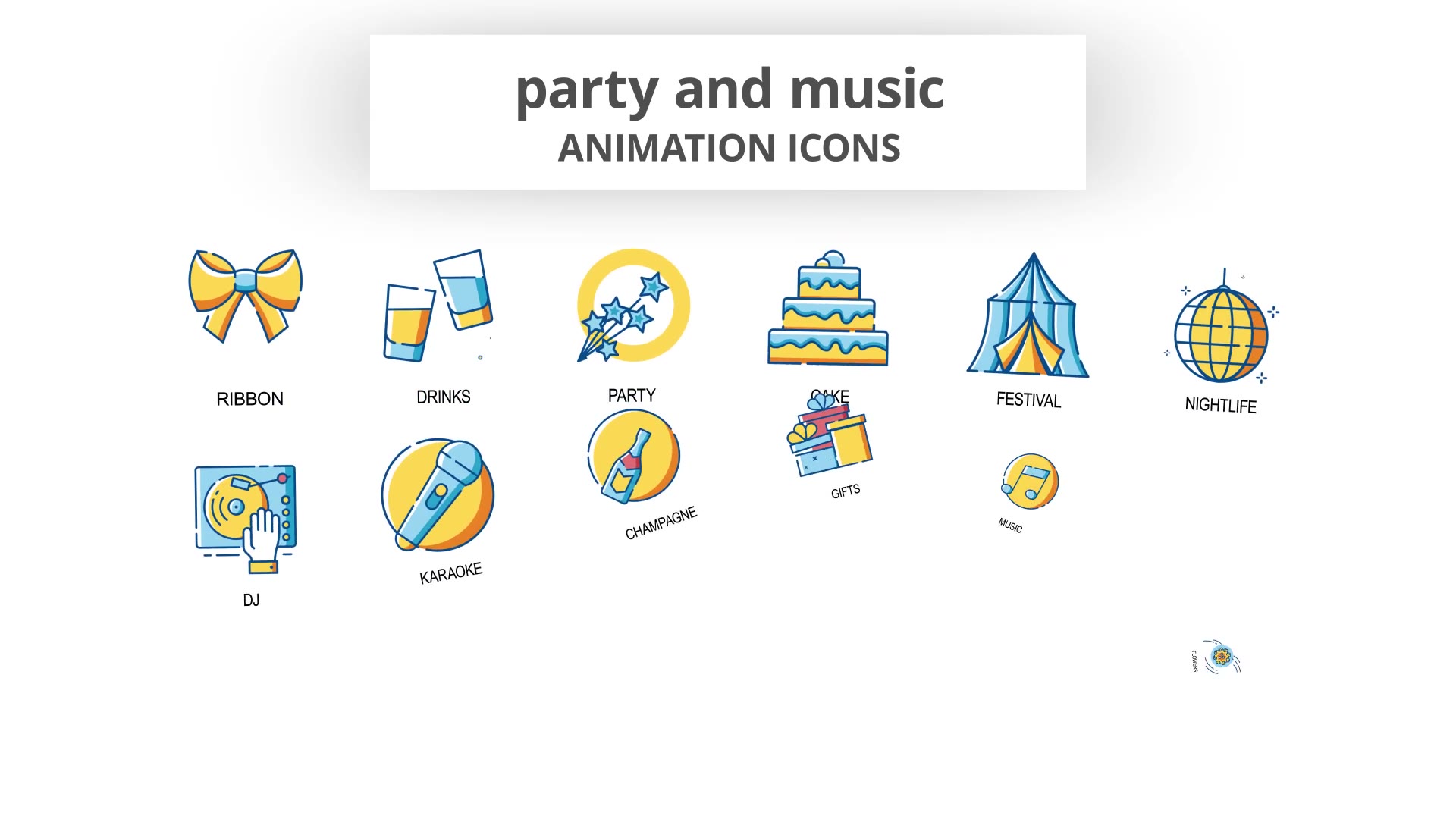 Party & Music Animation Icons Videohive 30260926 After Effects Image 4