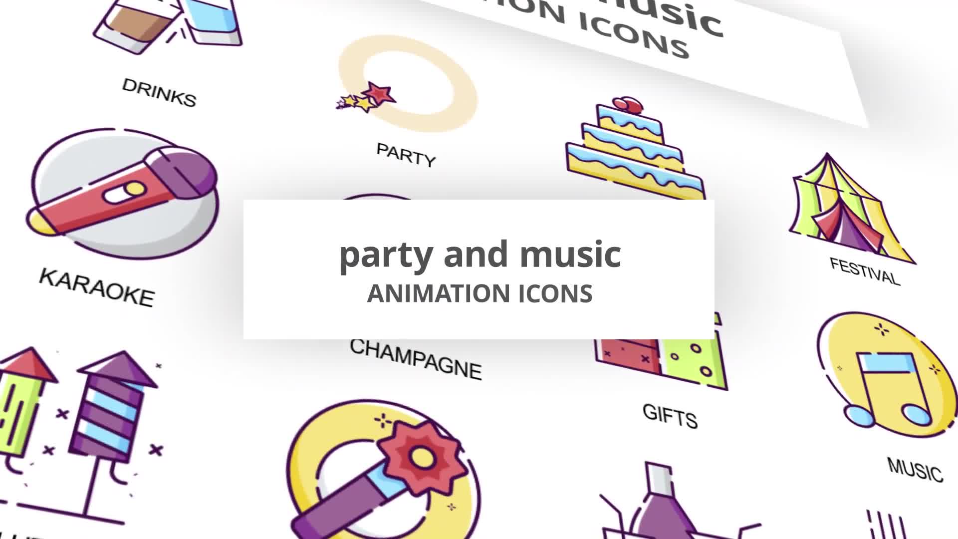 Party & Music Animation Icons Videohive 30041615 After Effects Image 1