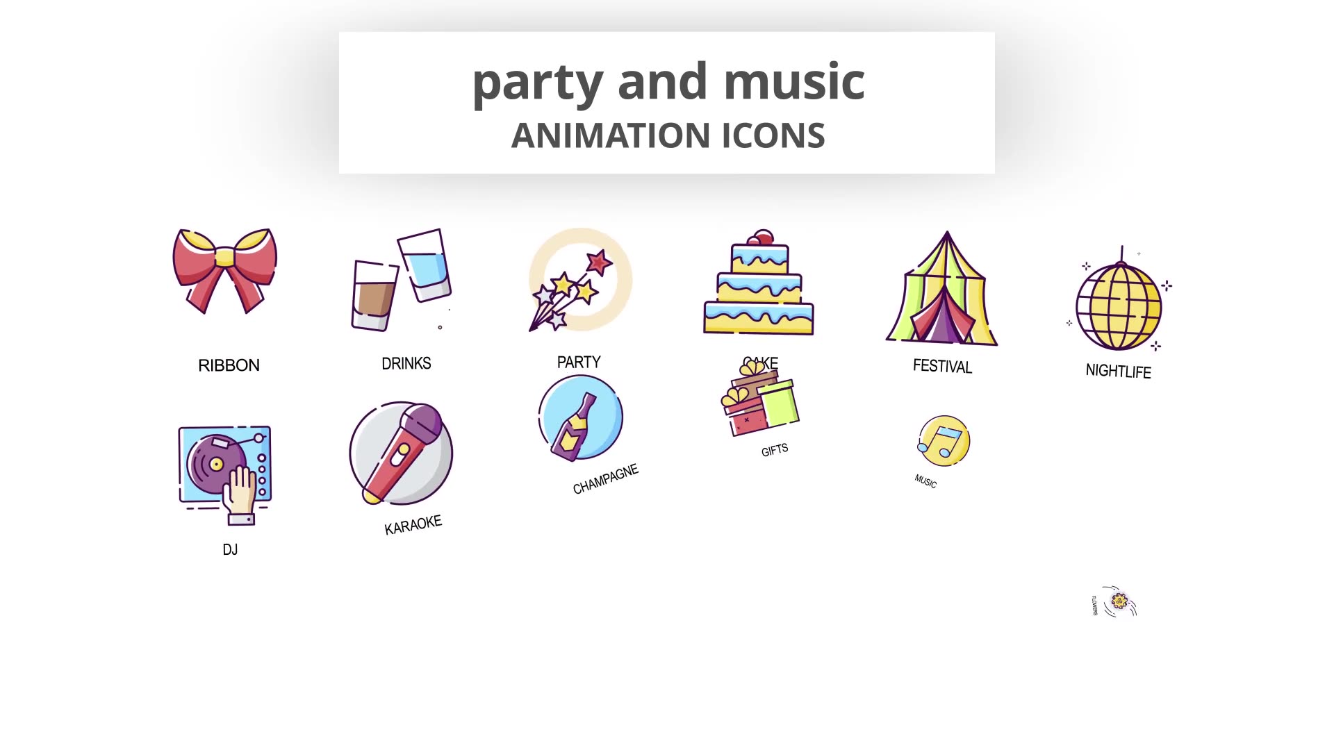 Party & Music Animation Icons Videohive 30041615 After Effects Image 4