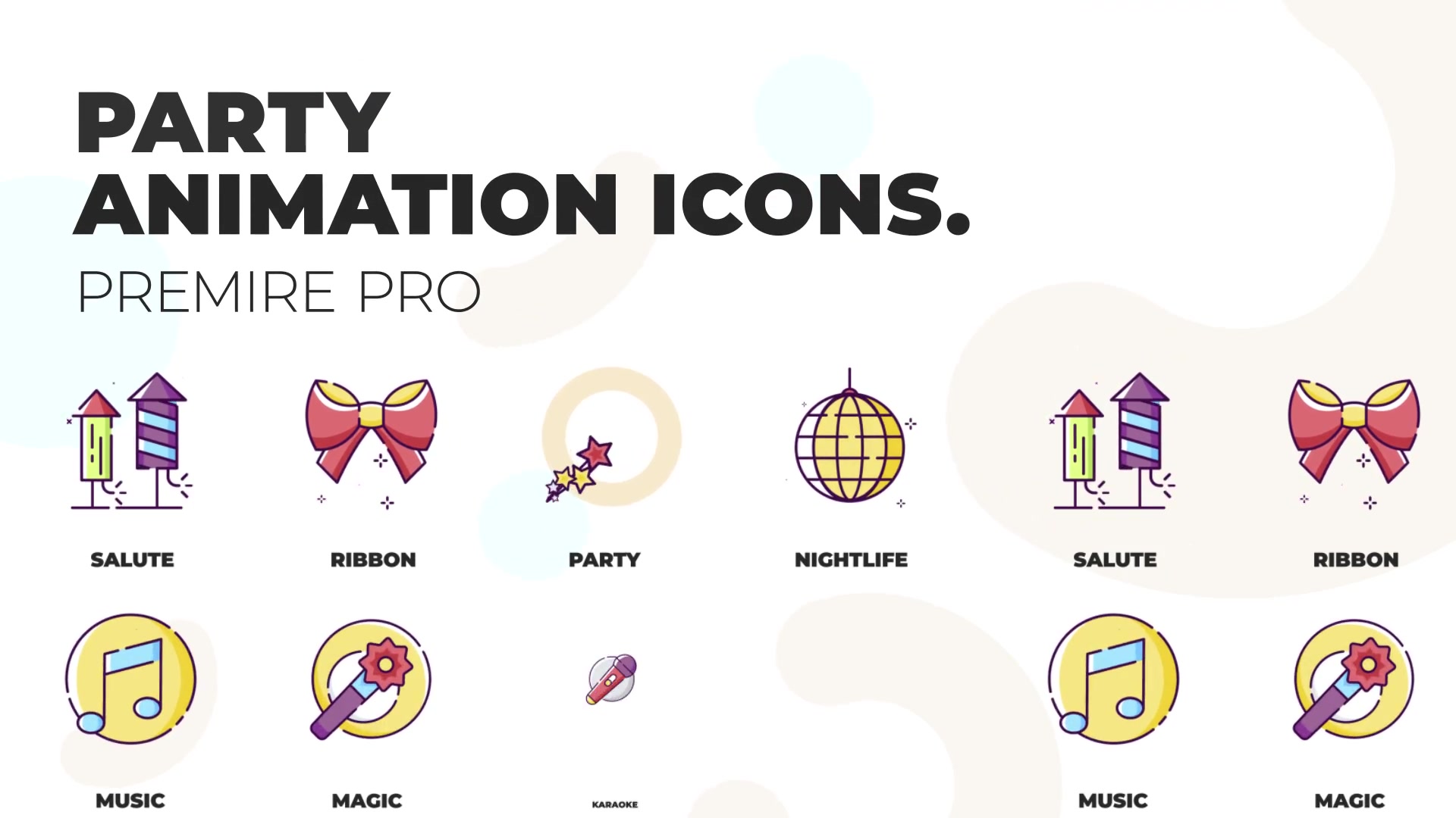 Party & Music MOGRT Icons Videohive 36824056 Premiere Pro Image 2