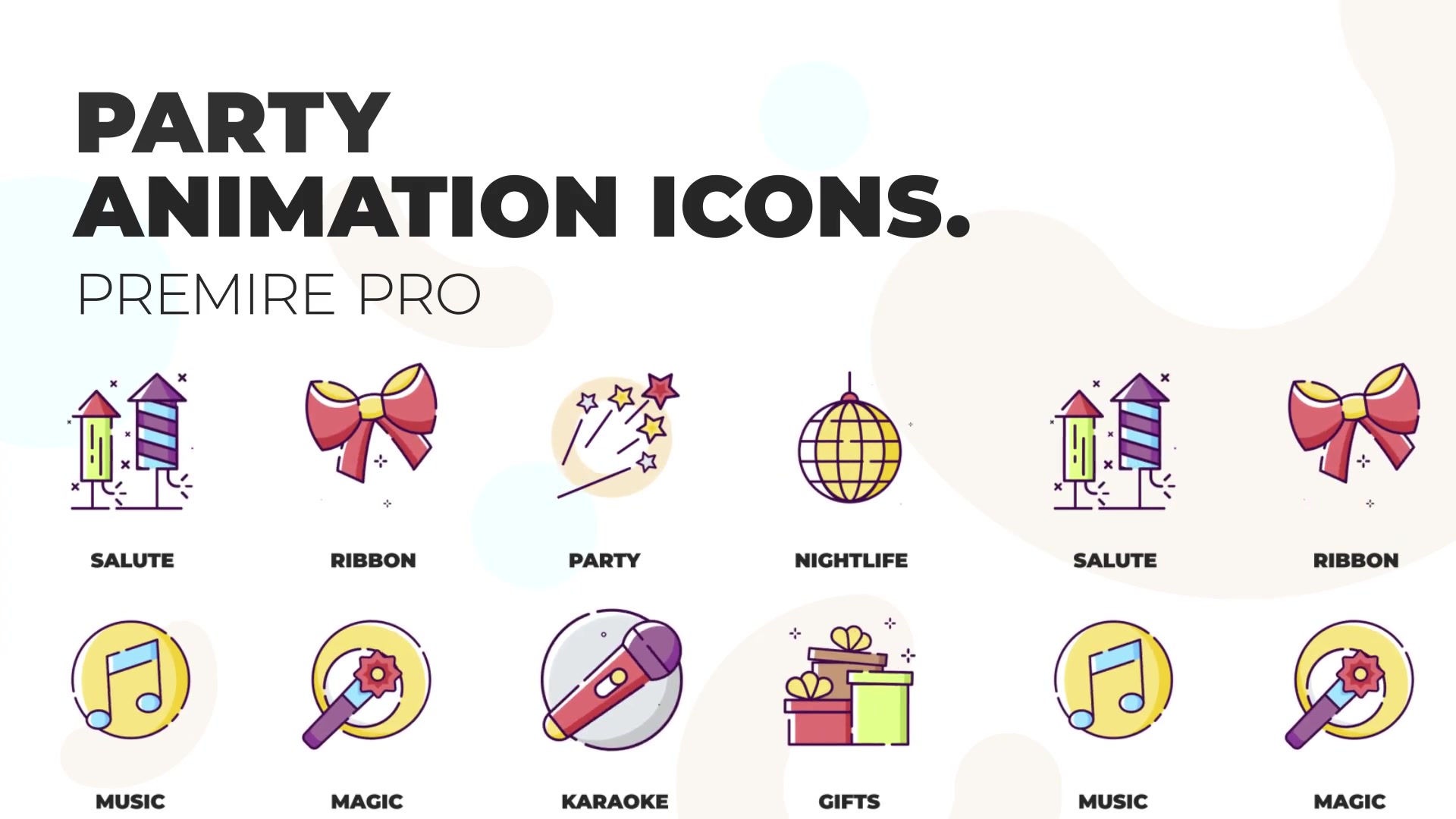 Party & Music MOGRT Icons Videohive 36824056 Premiere Pro Image 3