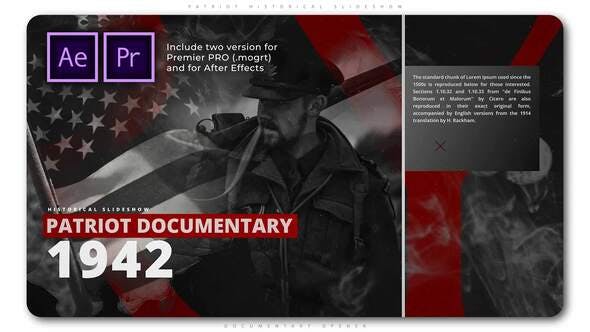 Patriot Historical Slideshow - 28424755 Videohive Download