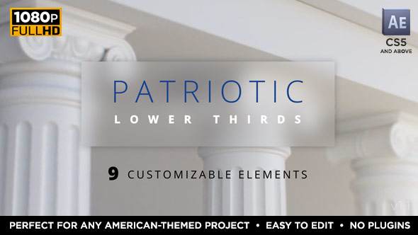 Patriotic Lower Thirds - Download Videohive 18139016