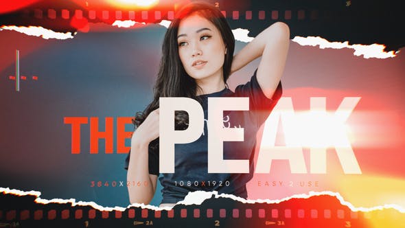 Peak Modern Vintage Gradient Typography Opener Promotion Storie - Videohive Download 34963055