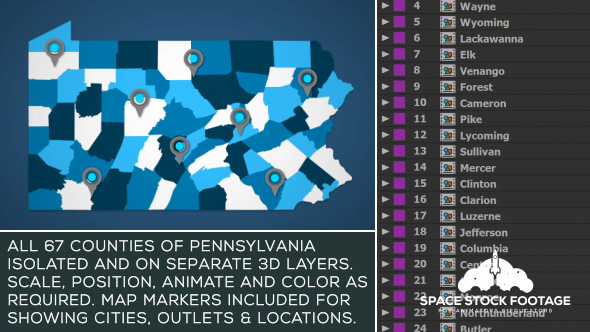 Pennsylvania Map Kit - Download Videohive 20991031