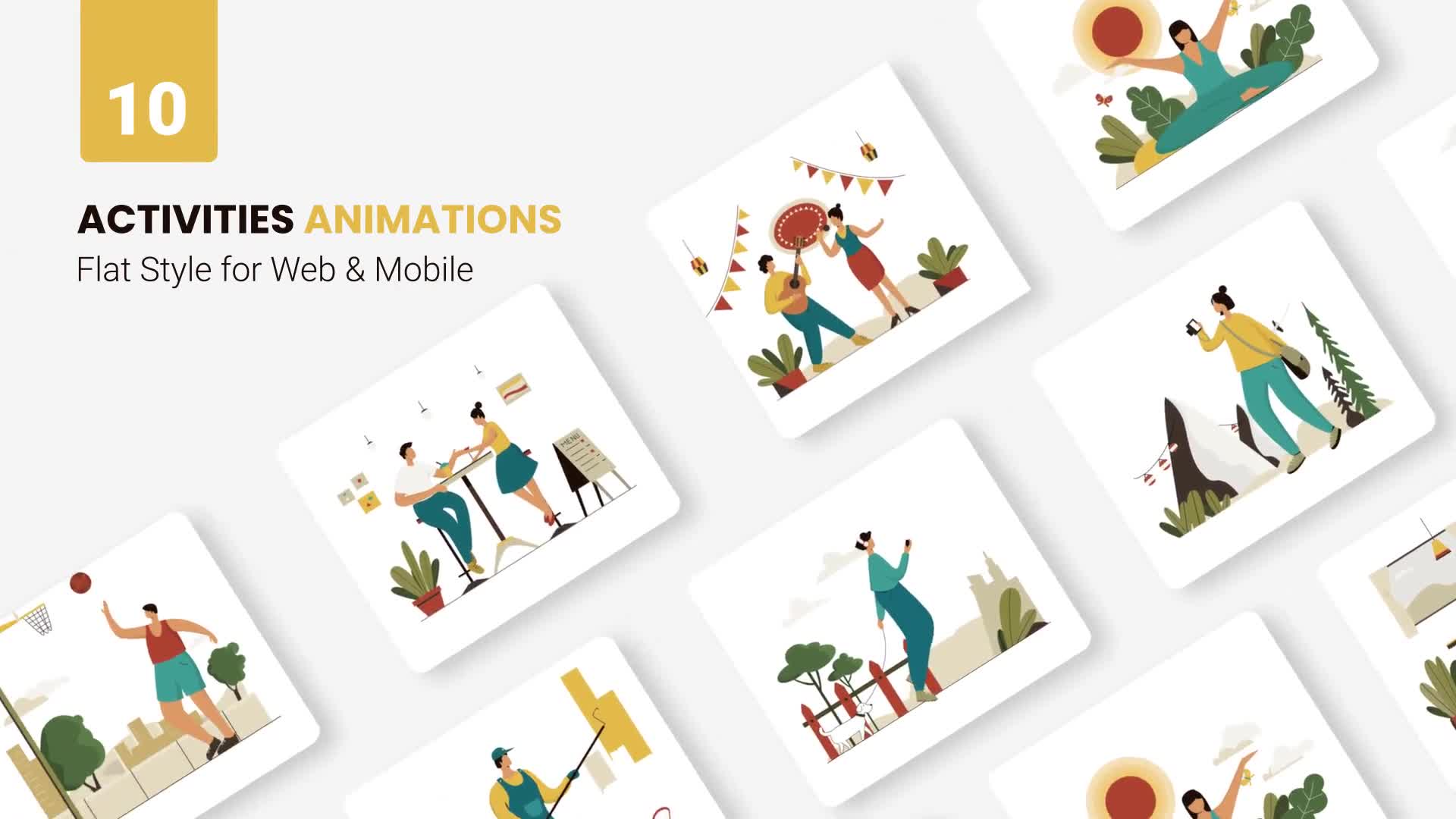 People Activities Animations Flat Concept Videohive 37911237 After Effects Image 1