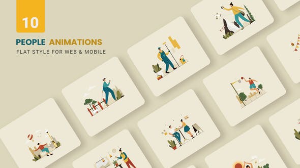 People Activities Animations Flat Concept - Download 37911237 Videohive