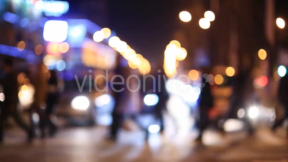 People And Cars in the City at Night  Videohive 9960078 Stock Footage Image 2