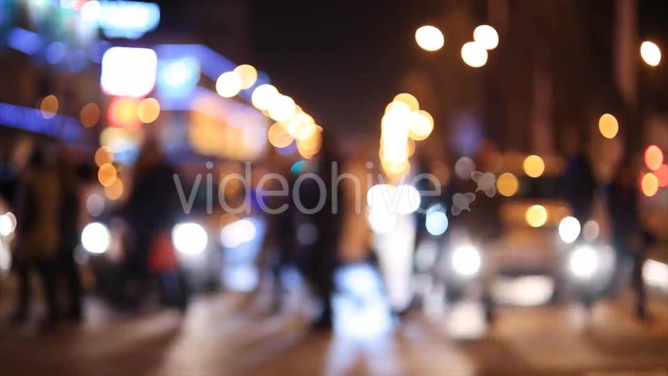 People And Cars in the City at Night  Videohive 9960078 Stock Footage Image 4