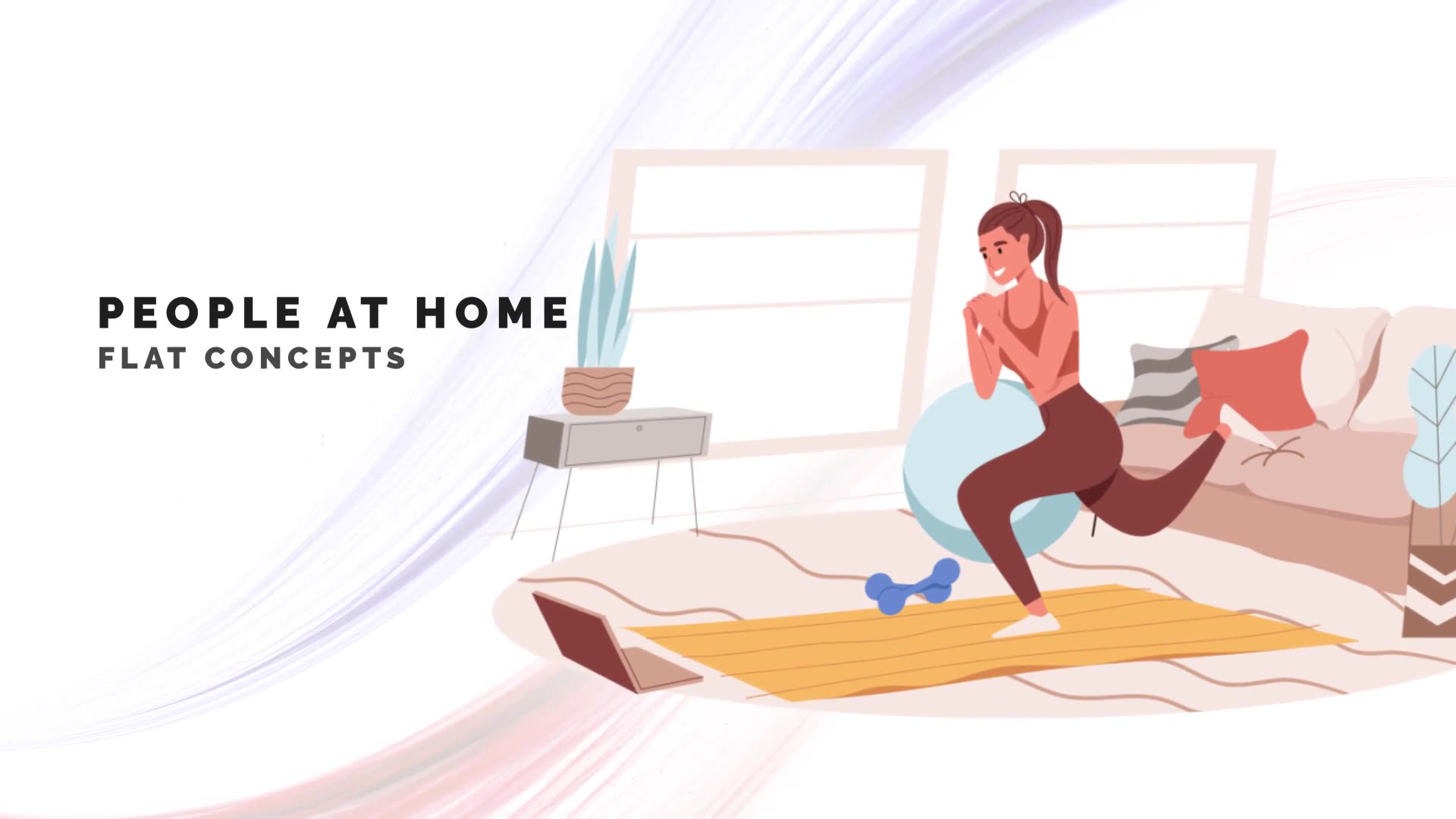 People at home Flat Concept Videohive 33298427 After Effects Image 2