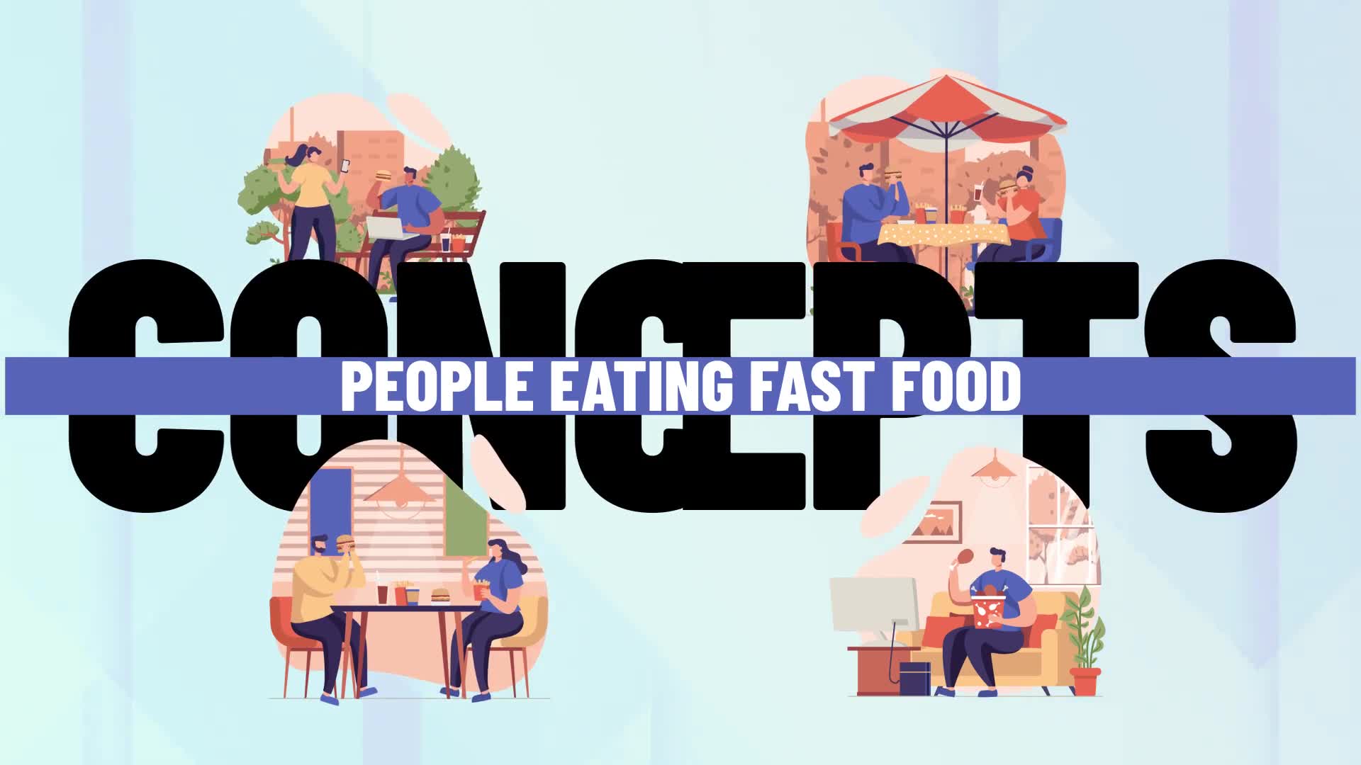 People eating fast food Scene Situation Videohive 36654006 After Effects Image 2