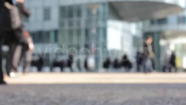 People in a Busy City Center (Out of Focus)  Videohive 761149 Stock Footage Image 1