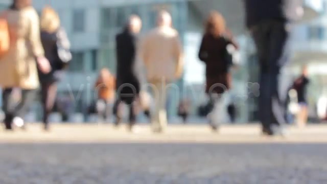 People in a Busy City Center (Out of Focus)  Videohive 761149 Stock Footage Image 11