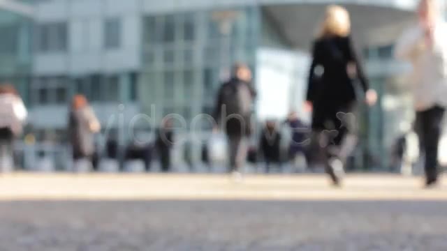 People in a Busy City Center (Out of Focus)  Videohive 761149 Stock Footage Image 2