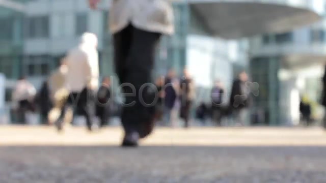 People in a Busy City Center (Out of Focus)  Videohive 761149 Stock Footage Image 3