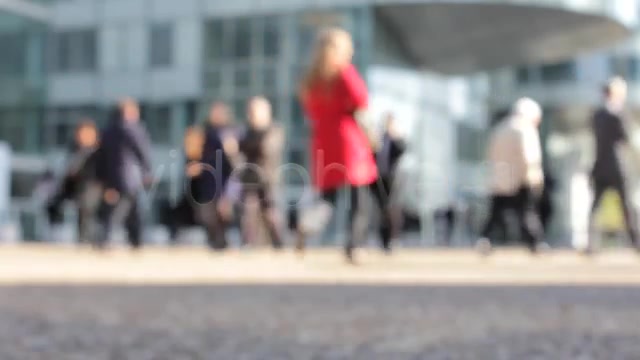 People in a Busy City Center (Out of Focus)  Videohive 761149 Stock Footage Image 4