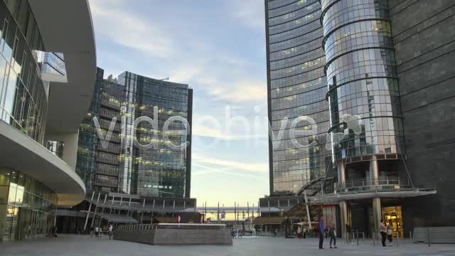People in Modern City Dusk to Night  Videohive 5697662 Stock Footage Image 1
