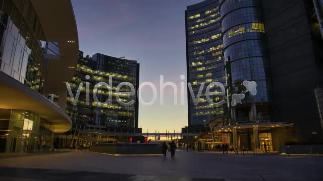 People in Modern City Dusk to Night  Videohive 5697662 Stock Footage Image 11