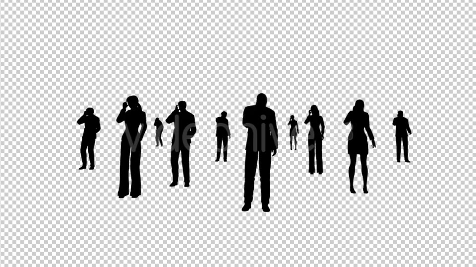 People Talking On Phone Silhouettes - Download Videohive 19429247