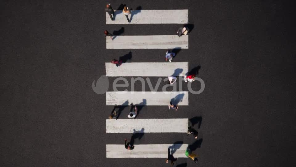 People Walking Over Crosswalk - Download Videohive 21548464