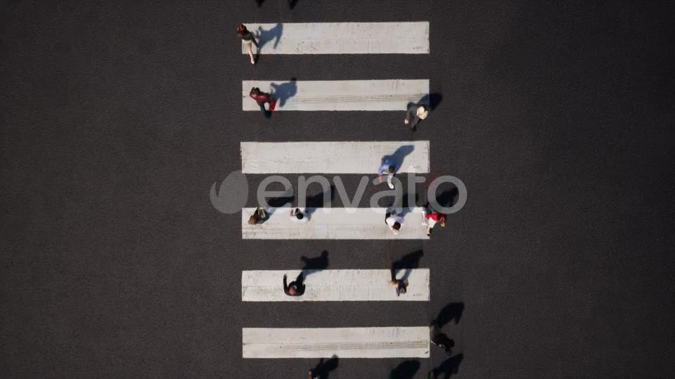 People Walking Over Crosswalk - Download Videohive 21548464