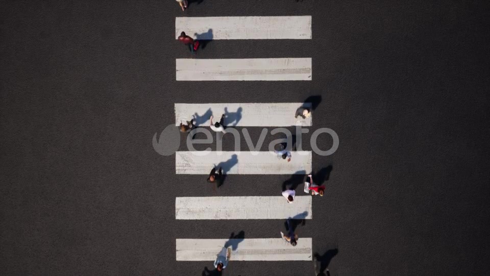 People Walking Over Crosswalk - Download Videohive 21548464