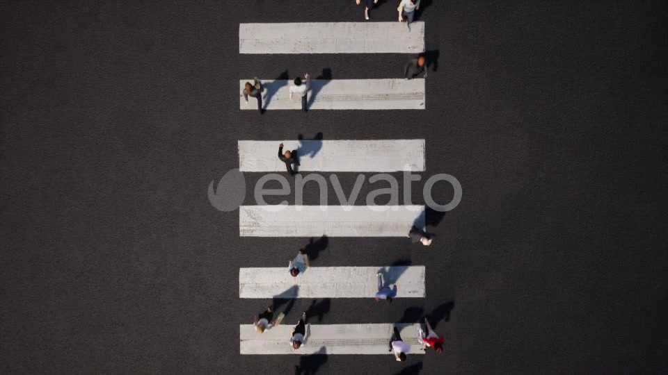 People Walking Over Crosswalk - Download Videohive 21548464