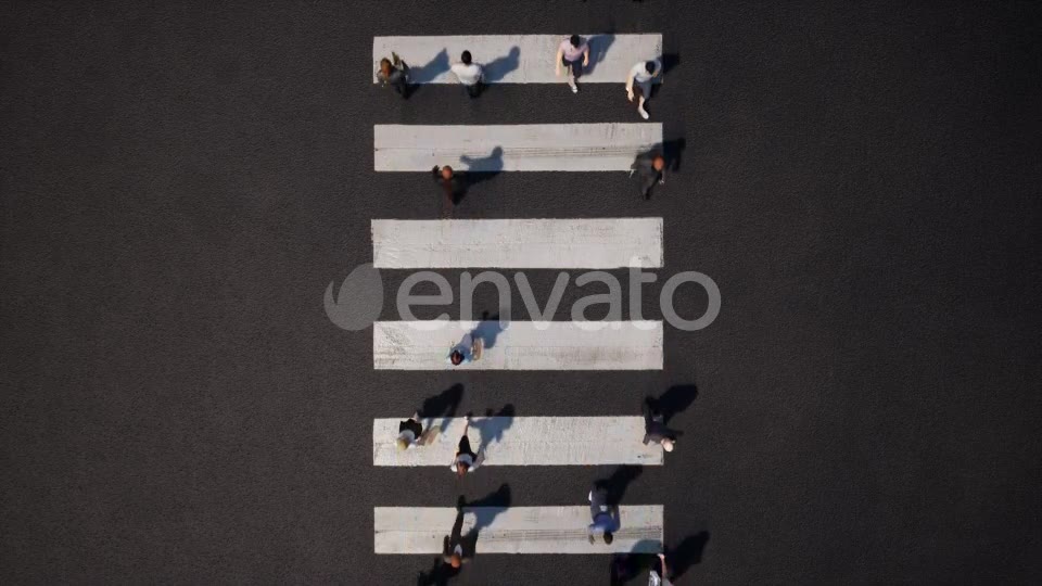 People Walking Over Crosswalk - Download Videohive 21548464