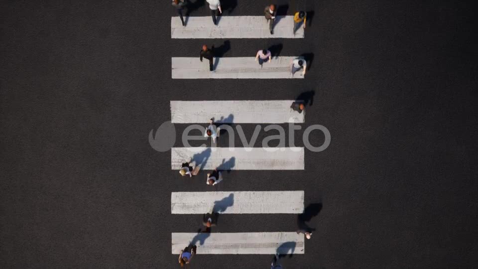 People Walking Over Crosswalk - Download Videohive 21548464