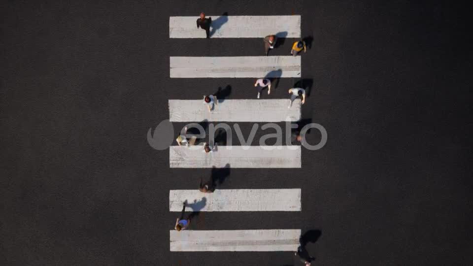 People Walking Over Crosswalk - Download Videohive 21548464