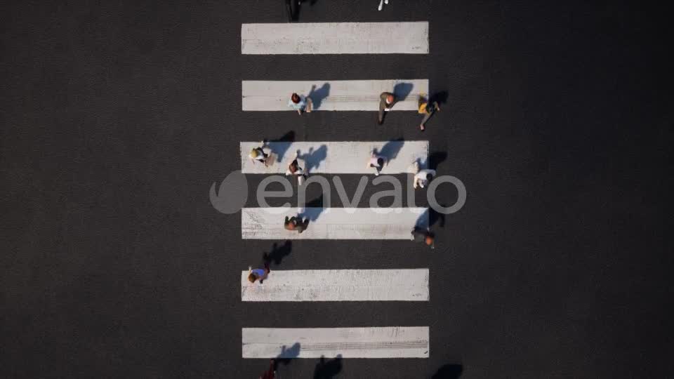 People Walking Over Crosswalk - Download Videohive 21548464