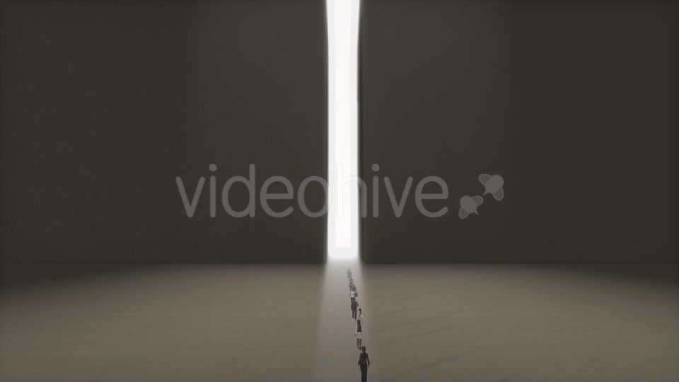People Walking to a Light Tunnel - Download Videohive 19449121
