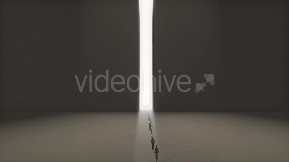 People Walking to a Light Tunnel - Download Videohive 19449121