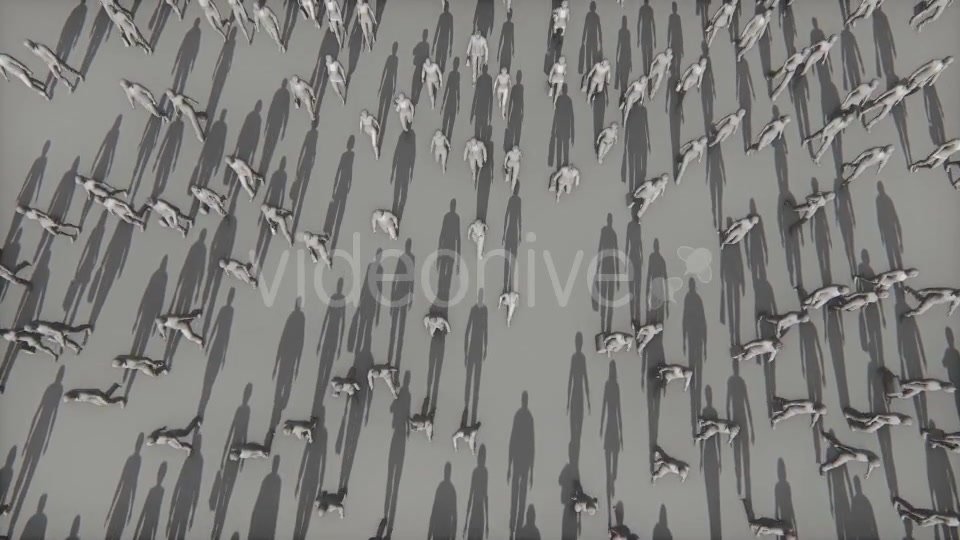 People Walking With Long Shadows - Download Videohive 19414164