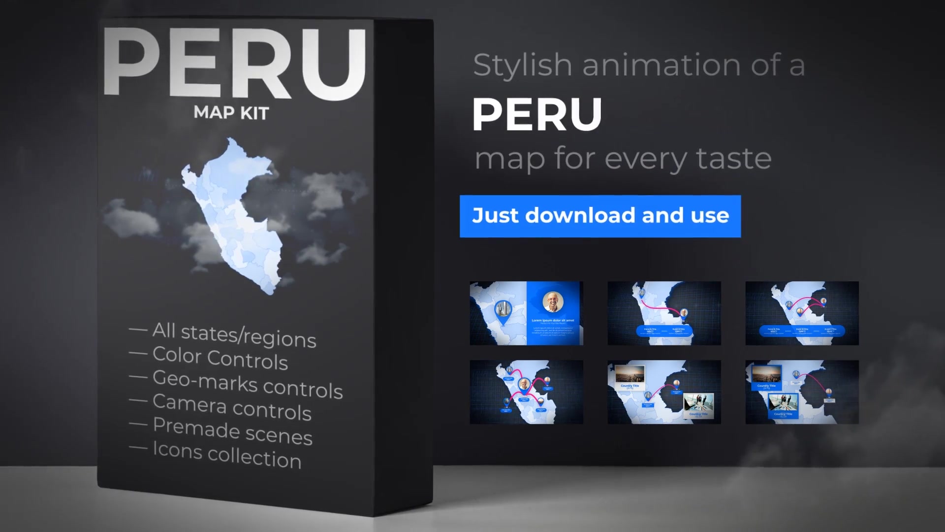 Peru Map Republic of Peru Map Kit Videohive 35447604 After Effects Image 11