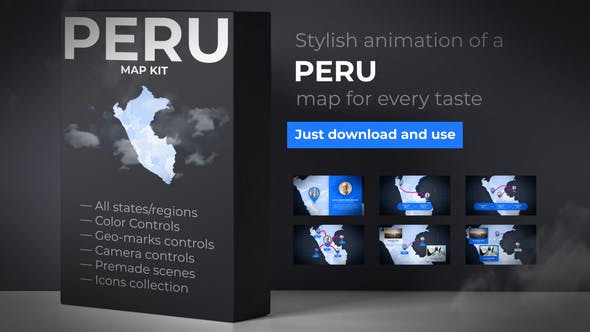 Peru Map Republic of Peru Map Kit - 35447604 Download Videohive
