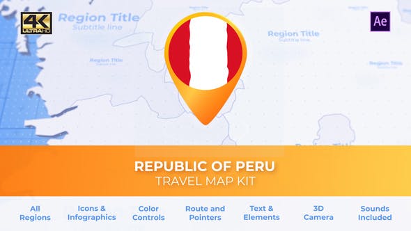 Peru Map Republic of Peru Travel Map - 33930641 Download Videohive