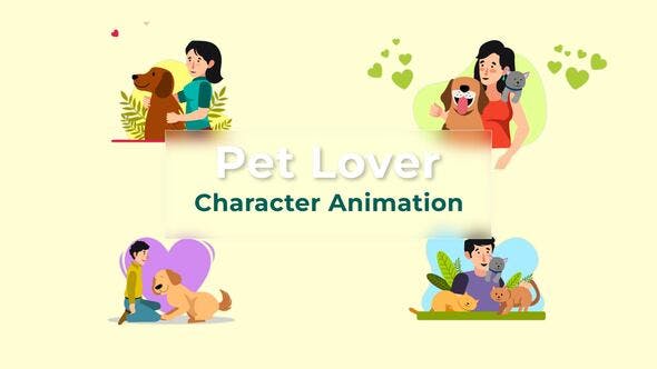 Pet Lover Character Explainer And Animation Scene Pack - Videohive Download 36866280