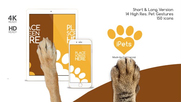 Pets Flat MockUp Device Kit - 14345010 Videohive Download