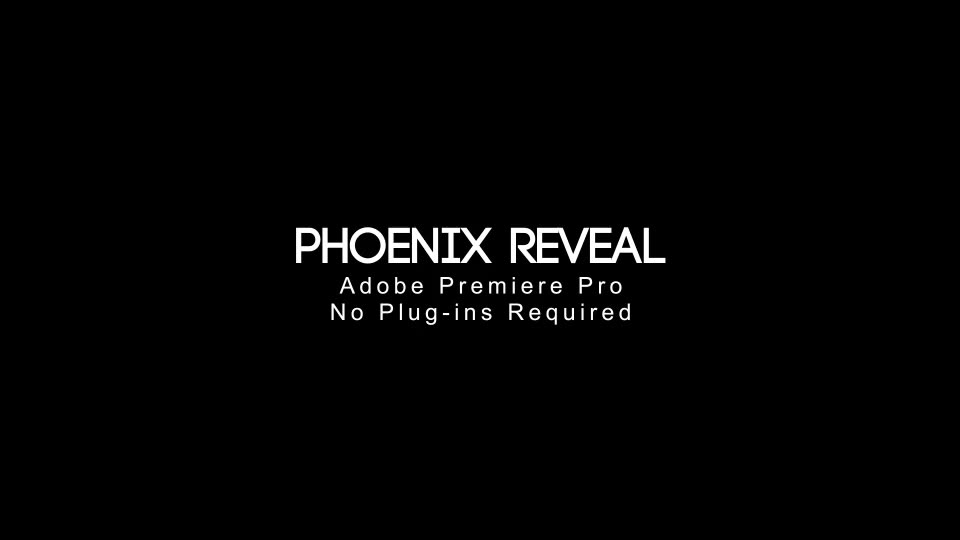 Phoenix Reveal Premiere Pro - Download Videohive 21724337