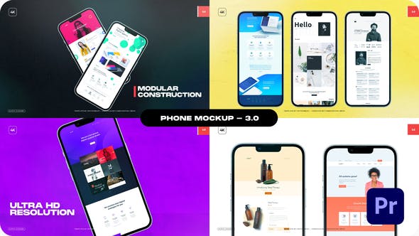 Phone Mockup Package 03 Premiere Pro - Videohive 38700332 Download