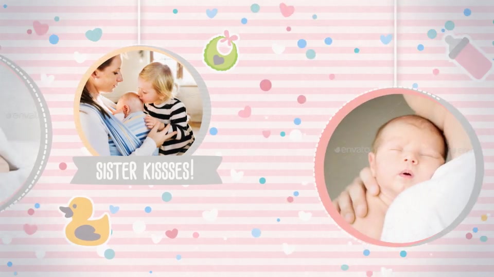 Photo Baby Album And Baby Shower Invitation | 4 Templates | Boy Girl And No Gender Colours Included Videohive 31237058 After Effects Image 8