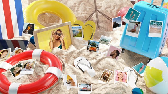 Photo Gallery on Summer Beach - 33088877 Download Videohive